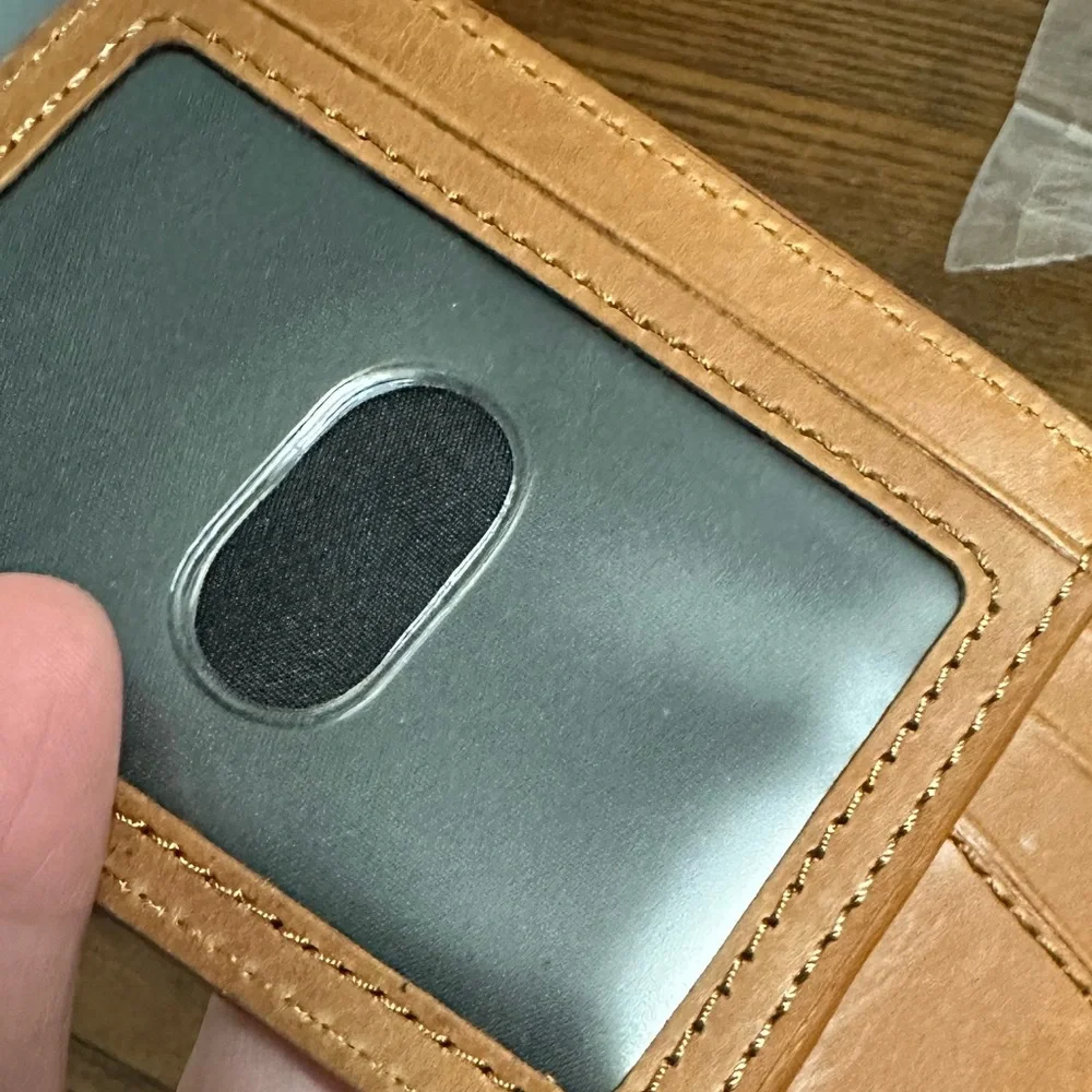 🆕 FOSSIL Everett Bifold Wallet Flip ID Saddle